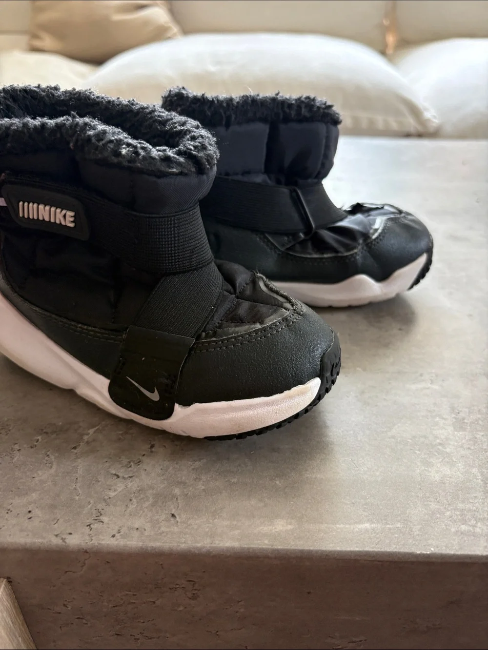 Nike Kids Black and White Cozy Winter Boots
